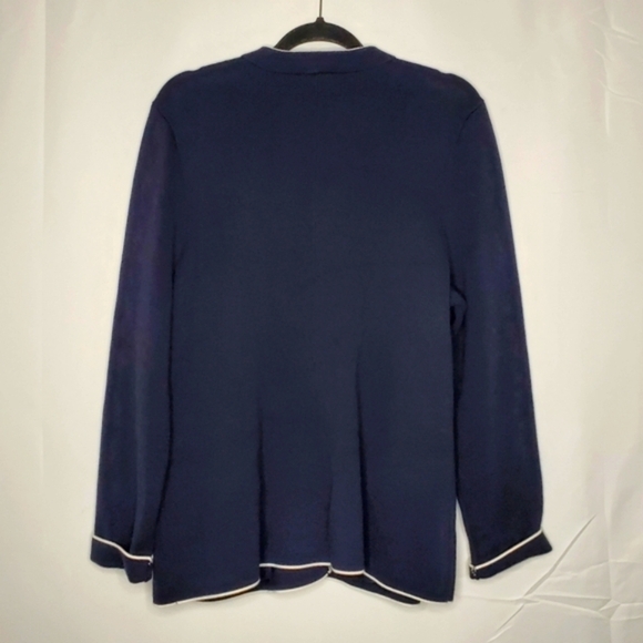 Talbots Military Inspired Knit Jacket Size 1X Cotton Blend Long Sleeve Sweater - Picture 5 of 12